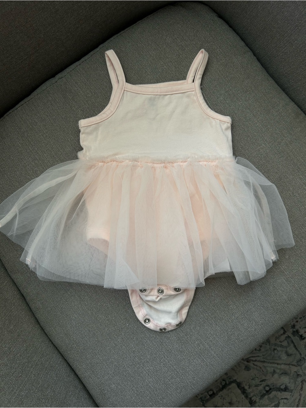 Baby Pink Tulle Tutu Onesie Dress